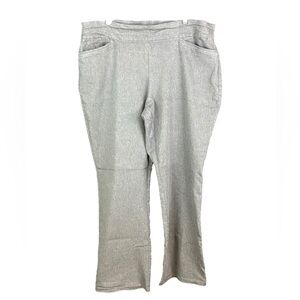 Croft & Barrow Gray‎ Straight Leg Pull On Pants w/ Faux Front Pockets (Size 20L)